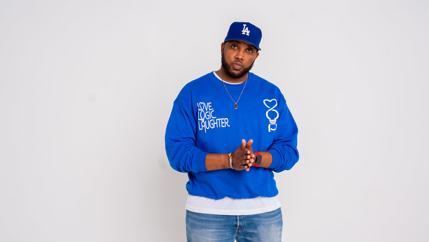 Vibrant LOGO Blue Crewneck Sweatshirt