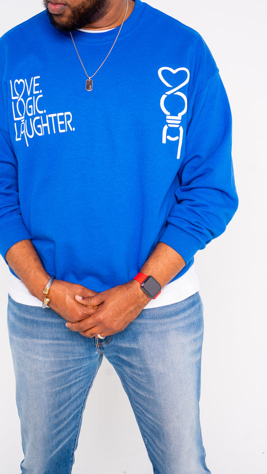 Vibrant LOGO Blue Crewneck Sweatshirt